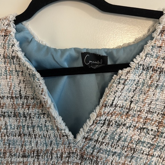 Connected Apparel Tweed Short Sleeve Sheath Dress - Picture 8 of 14